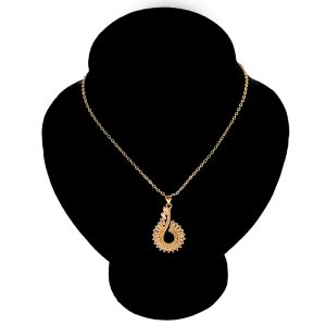 Copper Zirconia Tube Shaped Necklace for Women