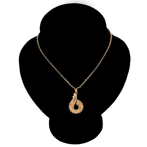 Copper Zirconia Tube Shaped Necklace for Women