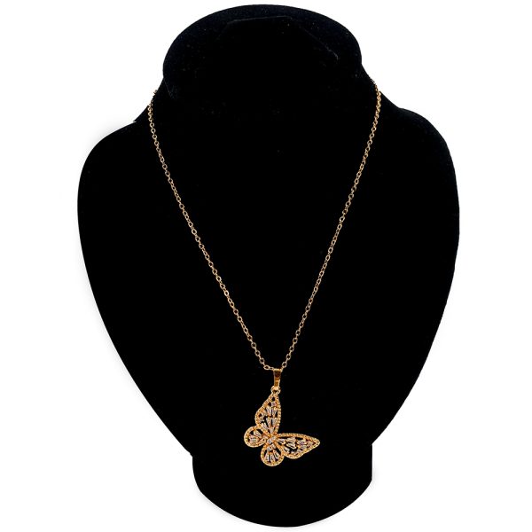 Gold Plated Butterfly Pendant Necklace for Girls
