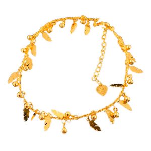 Stylish Smoky Leaf Wrapped Anklets
