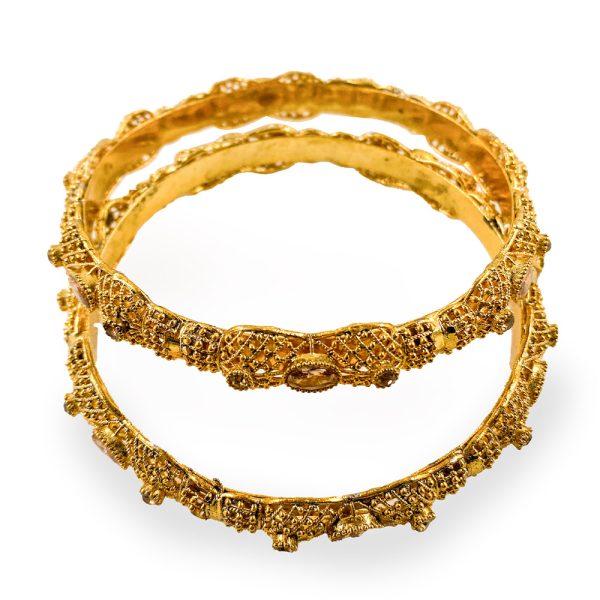 Finest Quality Artificial Jewellery Gold Plated Bangles - Image 3