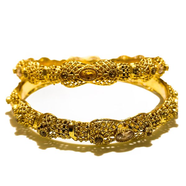 Finest Quality Artificial Jewellery Gold Plated Bangles - Image 2