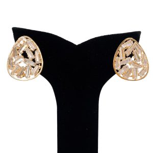 Golden Glass beads korean Stylish Earrings Women
