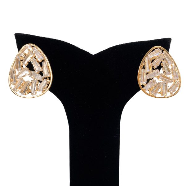 Golden Glass beads korean Stylish Earrings Women