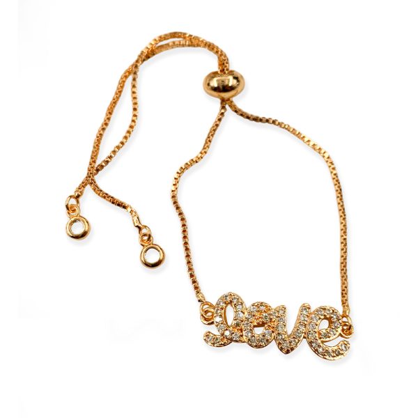 Love Name Gold Plated Bracelet - Image 2