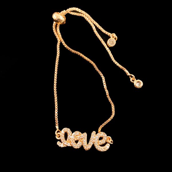 Love Name Gold Plated Bracelet