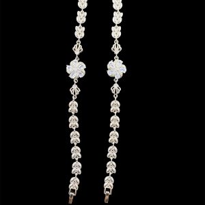 Silver Plated Flower Chain Bracelet