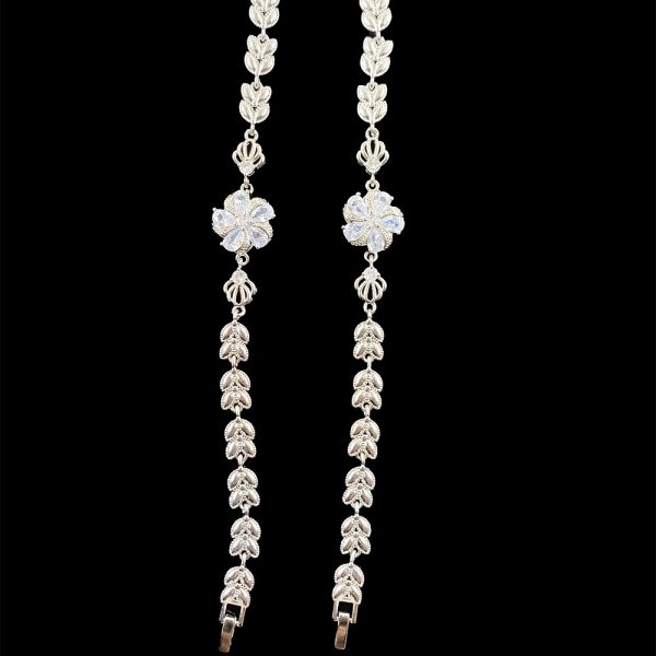 Silver Plated Flower Chain Bracelet