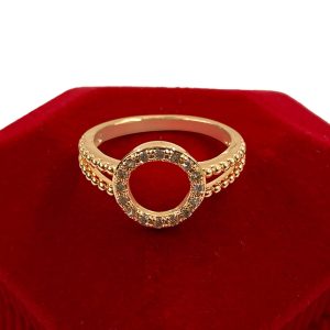 Open Circle Ring Round Cubic Zirconia for Girls