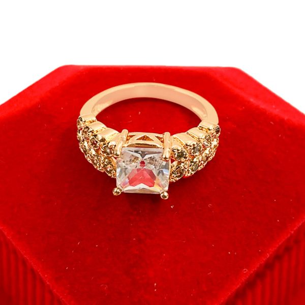 Cubic Zirconia Decor Ring for Engagement